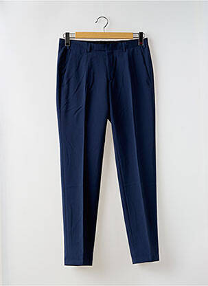 Pantalon chino fermeture zippée sous rabat avec crochet taille normale bleu DIGEL homme