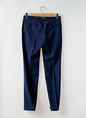 Pantalon chino fermeture zippée sous rabat avec crochet taille normale bleu DIGEL homme