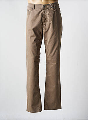 Pantalon slim tissage popeline taille normale marron PIONEER homme