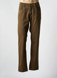 Pantalon slim fermeture zippée sous rabat boutonné taille normale marron PIONEER homme