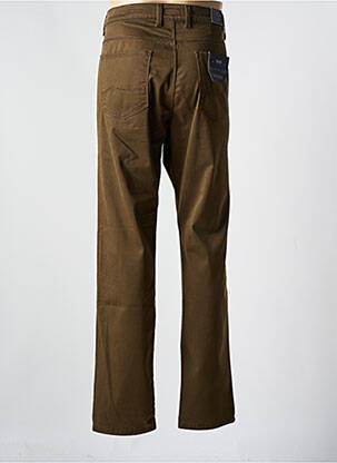 Pantalon slim fermeture zippée sous rabat boutonné taille normale marron PIONEER homme