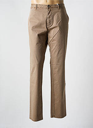 Pantalon chino stretch taille normale marron MEN OF ALL NATION homme