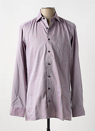 Chemise manches longues coupe droite violet OLYMP homme