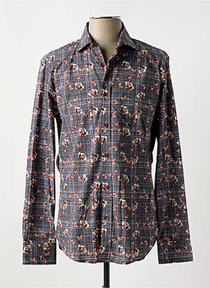 Chemise manches longues coupe droite gris A FISH NAMED FRED homme
