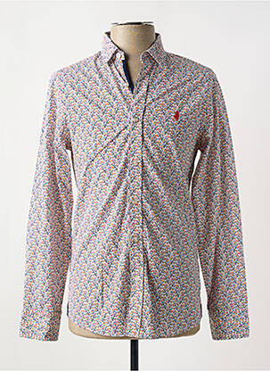 Chemise manches longues imprimé fantaisie blanc MCS homme