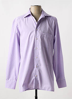 Chemise manches longues coupe droite violet MARVELIS homme