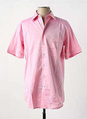 Chemise manches courtes coupe droite rose JEAN CHATEL homme