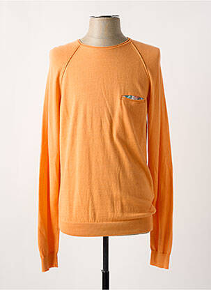 Pull col rond manches longues orange MCS homme