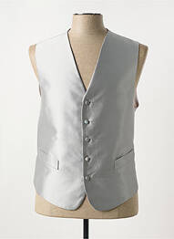 Gilet sans manche effet matière satinée gris VIRTUOSE homme