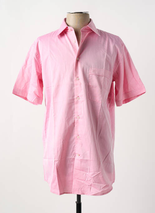 Chemise manches courtes rose JEAN CHATEL pour homme