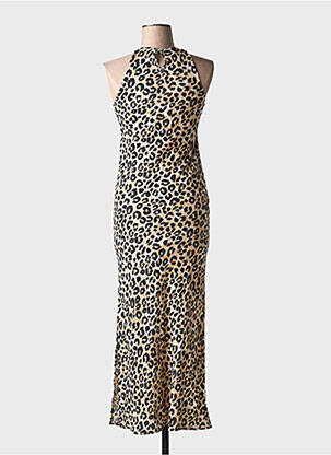 Robe longue sans manche sans manche beige GRACE & MILA femme