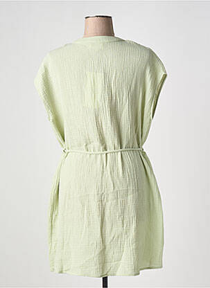 Robe courte manches courtes manches courtes vert GRACE & MILA femme