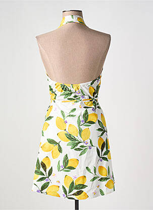 Robe courte manches courtes manches courtes blanc GRACE & MILA femme