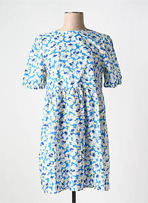 Robe courte coupe évasée manches courtes bleu IT HIPPIE femme