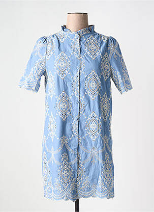 Robe courte manches courtes manches courtes bleu IT HIPPIE femme