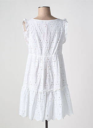 Robe courte manches courtes manches courtes blanc GOA femme
