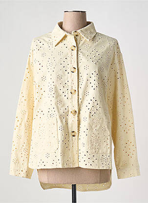 Veste casual coupe droite jaune INSPIRATION STUDIO femme