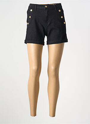 Short tissage denim taille normale noir NINA CARTER femme