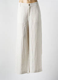 Pantalon large fermeture zippée sous rabat boutonné taille normale beige JC.SOPHIE femme