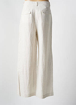 Pantalon large fermeture zippée sous rabat boutonné taille normale beige JC.SOPHIE femme