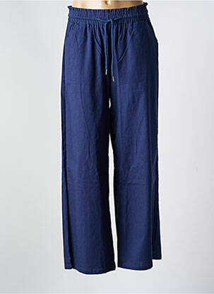 Pantalon large poches taille normale bleu NINA CARTER femme