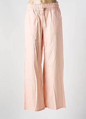 Pantalon large taille normale taille normale rose NINA CARTER femme