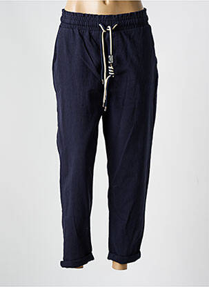 Pantalon 7/8 stretch taille normale bleu NINA CARTER femme