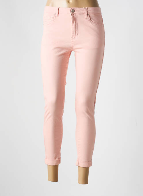 Jeans coupe slim rose NINA CARTER pour femme