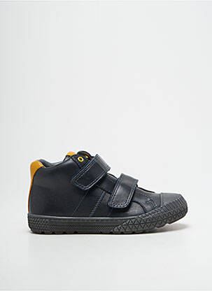 Baskets tissage satiné bout rond bleu BELLAMY garcon