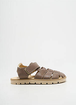 Sandales/nu pieds tissage satiné bout rond marron BELLAMY garçon