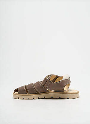 Sandales/nu pieds tissage satiné bout rond marron BELLAMY garçon