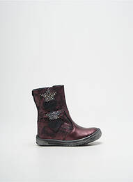 Bottes tissage satiné bout rond violet BELLAMY fille