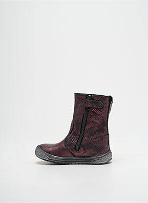 Bottes tissage satiné bout rond violet BELLAMY fille