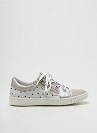 Baskets matière lisse bout rond argent BELLAMY fille