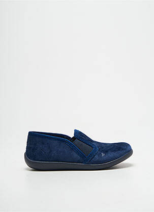 Chaussons/pantoufles tissage velours bout rond bleu BELLAMY garçon