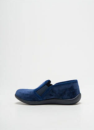 Chaussons/pantoufles tissage velours bout rond bleu BELLAMY garçon