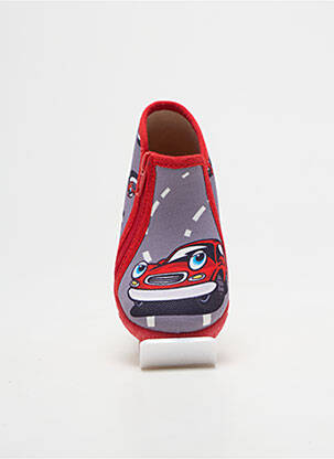Chaussons/pantoufles fermeture zippée bout rond rouge BELLAMY garçon