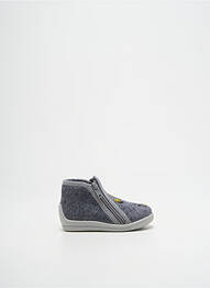 Chaussons/pantoufles fermeture zippée bout rond gris BELLAMY garcon