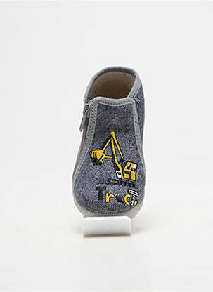 Chaussons/pantoufles fermeture zippée bout rond gris BELLAMY garçon