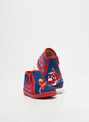 Chaussons/pantoufles fermeture zippée bout rond rouge BELLAMY garçon