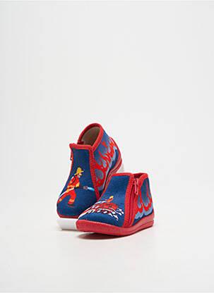 Chaussons/pantoufles fermeture zippée bout rond rouge BELLAMY garçon
