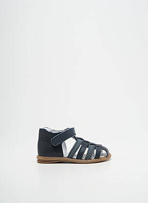 Sandales/nu pieds matière lisse bout rond bleu BELLAMY enfant