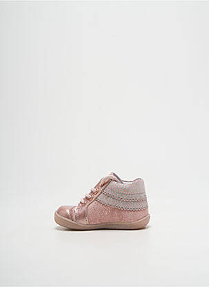 Bottillons tissage tissage pailleté bout rond rose BELLAMY fille