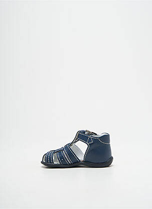 Sandales/nu pieds tissage satiné bout rond bleu BELLAMY garçon