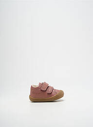 Bottillons matière lisse bout rond rose NATURINO fille