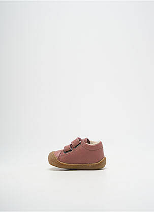Bottillons matière lisse bout rond rose NATURINO fille