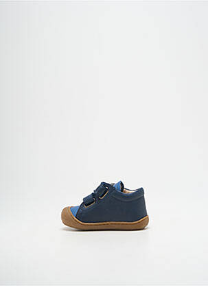 Bottillons tissage satiné bout rond bleu NATURINO garcon