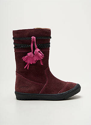 Bottes nubuck bout rond violet MOD8 fille