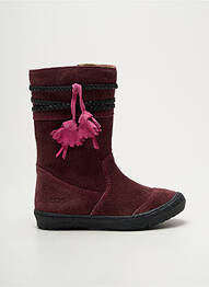 Bottes nubuck bout rond violet MOD8 fille