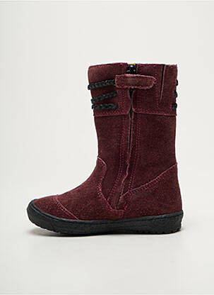 Bottes nubuck bout rond violet MOD8 fille